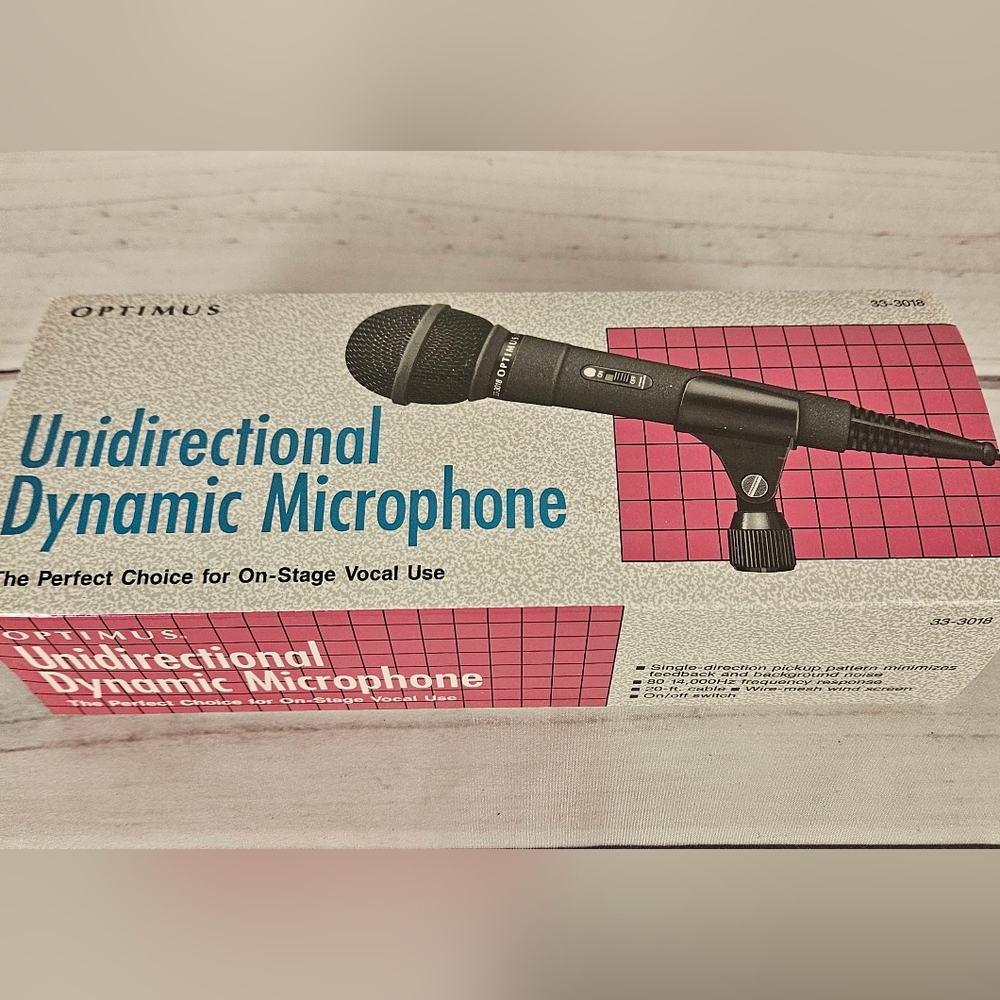 Optimus Unidirectional Vocal Dynamic Microphone